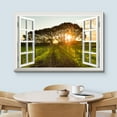 thumbnail image 3 of wall26 Canvas Print Wall Art Window View of Country Road at Sunset Nature Wilderness Photography Realism Rustic Scenic Colorful Relax/Calm Ultra for Living Room, Bedroom, Office - 24"x36", 3 of 5