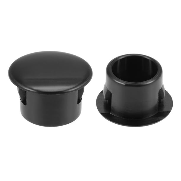 Hole Plugs Black Plastic 13mm(1/2inch) Snap in Locking Hole Tube