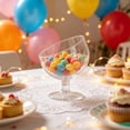 thumbnail image 6 of Glass Dessert Bowl Inclined Ice Cream Bowl Candy Dish • Clear Angled Pedestal Cup • Reusable Dessert Server • Party Snack Serving Bowl Transparent, 6 of 7