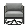 thumbnail image 3 of Armen Living Glider Upholstered Aluminum Lounge Chair, Black, 3 of 10