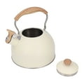 thumbnail image 2 of Hervidor de agua silbante de acero inoxidable de 2,5 l con mango ergonómico, color beige, 2 of 14