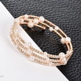 thumbnail image 2 of PinesC Bracelet Extensible Imitation Perle - Bracelet Multicouche pour Costume de Mariage, 2 of 2