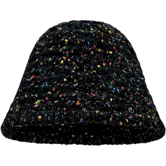 YooGuoGuo Women Crochet Bucket Hat Knit Handmade Foldable Beanies Cap Cute Striped Fishing Hat Floppy Cloche Caps Trendy Outdoor