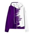 thumbnail image 4 of QASIEATN Hoodies for Graceful Women Fashion, Zip Up Hoodies Oversized Sweatshirt Long Sleeve Color Block Jackets Coat Workout Outfits Fall Trendy, Womens Fall Tops, 4 of 4