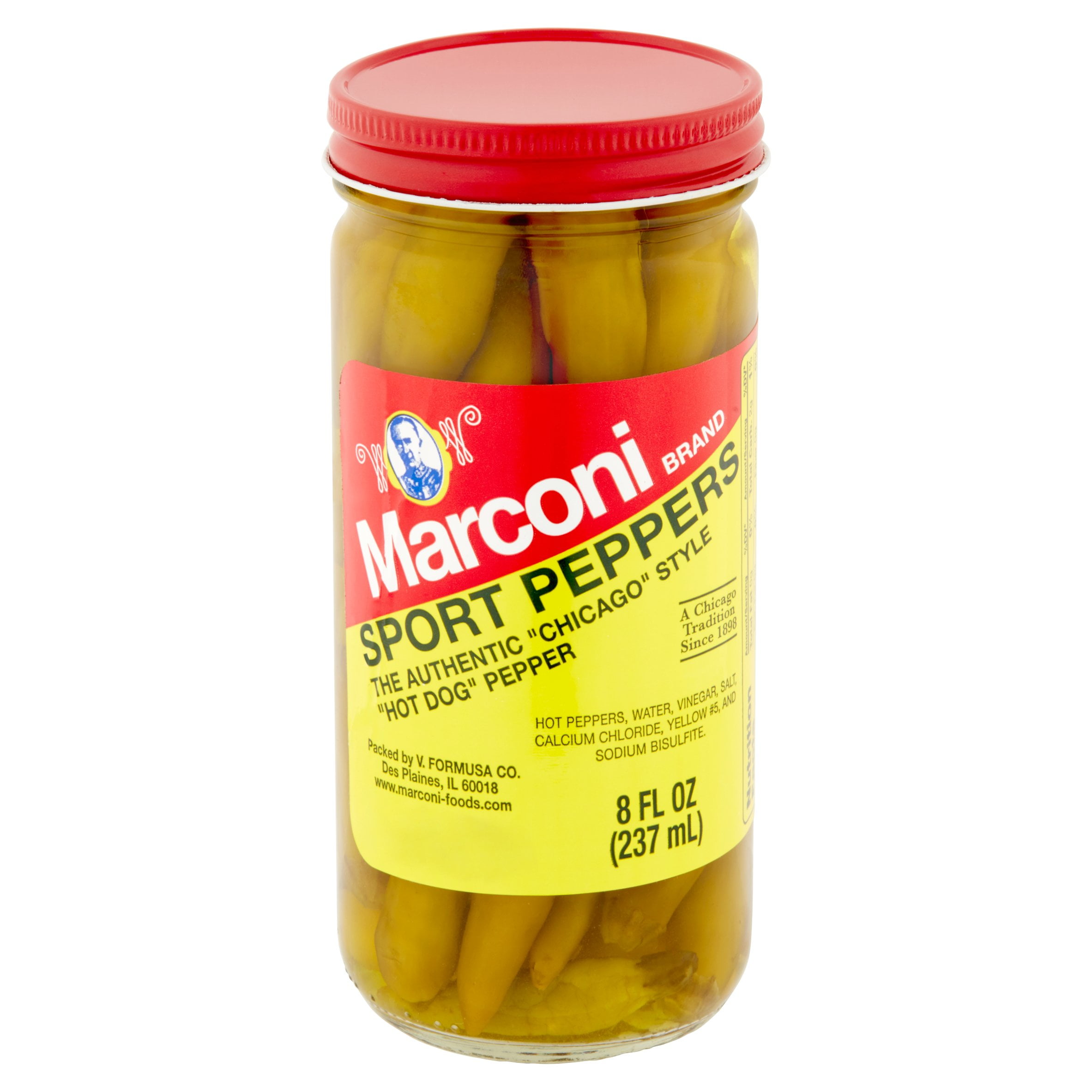 Marconi Sport Peppers, 8 fl oz (Pack of 6)