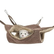 Niteangel Pet Hammock Swing Snuggle Sack for Ferret Rats Suger Glider Squirrels - Napping Bed Pocket (Chocolate)