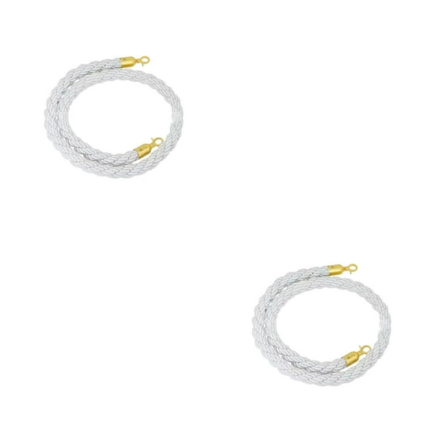 Wweixi Convenient And Portable Lightweight Crowd Control Queue Rope For On--Go Crowd Management Wide Range white W05-6 2Set