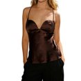 thumbnail image 1 of Camisola de mujer, top sin mangas, escote bajo en la espalda, chaleco liso de verano para fiestas y discotecas., 1 of 8