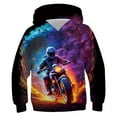 thumbnail image 2 of Tdoqot Boys Graphic Hoodies- Cool Long Sleeve Pullover Casual Kids Fashion Sweatshirt Blue Size 13-14 Years, 2 of 4