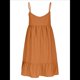 thumbnail image 4 of Vestido de Verano para Mujer 2025, Sin Mangas, con Tirantes Finos y Cuello en V, Informal, Estilo Swing. Naranja Rojo S, 4 of 7
