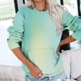 thumbnail image 3 of Scyoekwg Womens Sweatshirt Gradient Color Fall Sweatshirt Loose Crewneck Sweatshirt with Pocket Long Sleeve Pullover Casual Sweatshirts for Teen Girls(Light Blue,M), 3 of 6