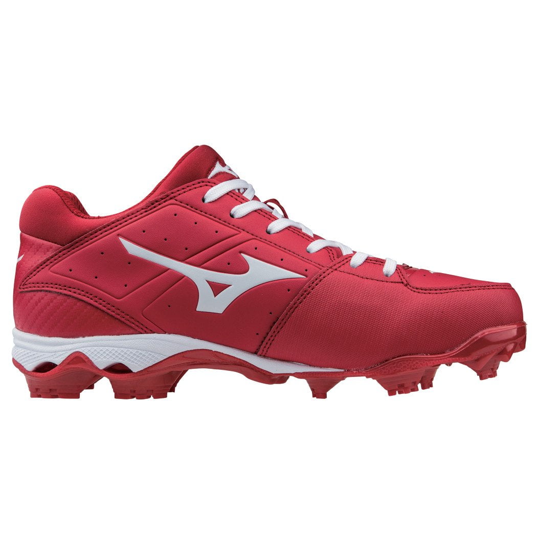 mizuno red cleats for softball