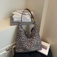 thumbnail image 4 of HUISZJ Leopard Print Shoulder Bag, Women Top Handle Bag, Large Capacity Tote Bag Simple Commuting Bag for Work Travel Outdoor (Beige), 4 of 10