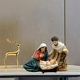 thumbnail image 4 of Holy Family Jesus Mary Joseph Religious Figurine Miniature Decoration , Mini Resin Statues Figures Desktop Ornaments - 12, 4 of 6