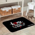 thumbnail image 2 of SPXUBZ Non Slip Flannel Polyester Floor Mat Home Sweet Home Design For Bathroom Kitchen Bedroom Decoration 24x16 inch, 2 of 5
