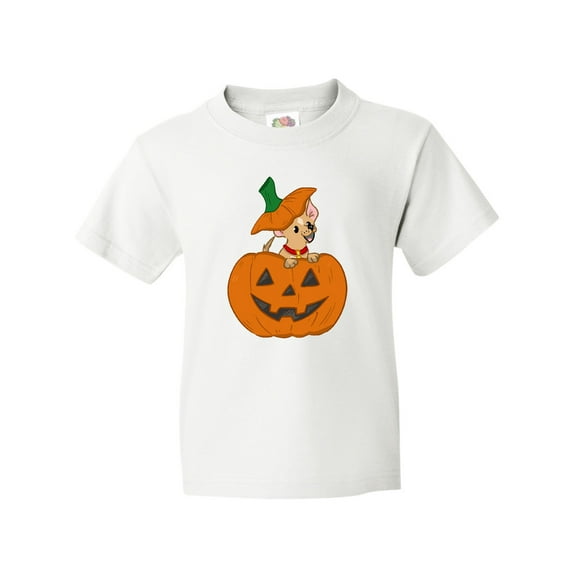 Inktastic Halloween Chihuahua Pumpkin Youth T-Shirt
