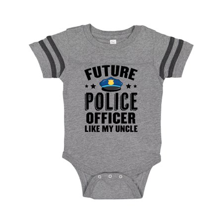 

Inktastic Future Police Officer Like My Uncle Gift Baby Boy or Baby Girl Bodysuit