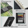 thumbnail image 4 of Leather Planner Leather Notebook Notebook Journal Binder Design Pen Pocket Design Convenient for Storage Lush Garden Hearts, 4 of 6