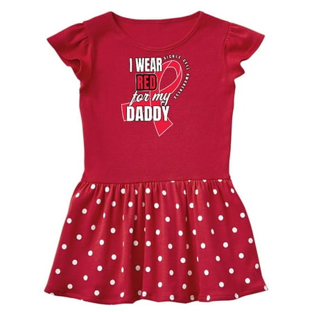 

Inktastic Sickle Cell Awareness I Wear Red For My Daddy Gift Toddler Girl Dress