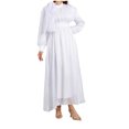 thumbnail image 2 of THDHVS Dresses for Women, Plus Size Women Fashion Solid Color Long Sleeve Dress Crewneck Casual White, 2 of 3