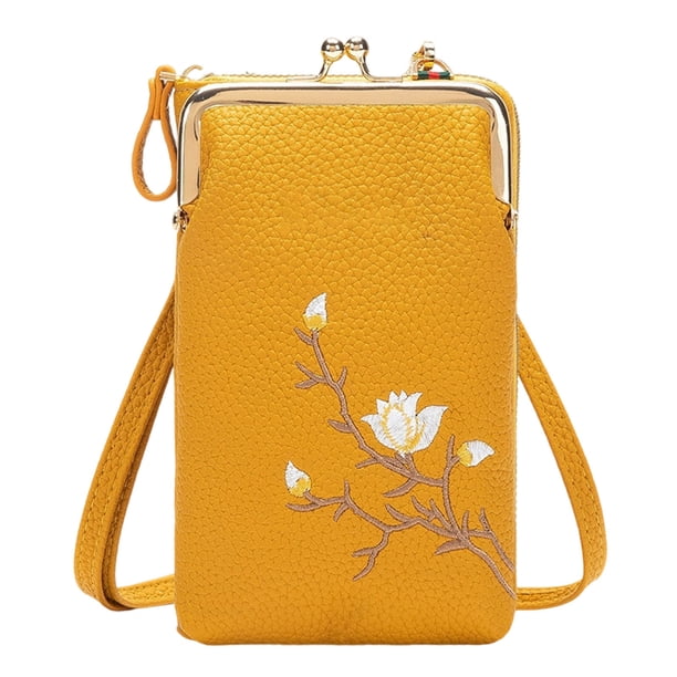 Cartera bandolera para mujer, para oficina y papelería, con compartimento para teléfono móvil, pequeña, tipo cartera.