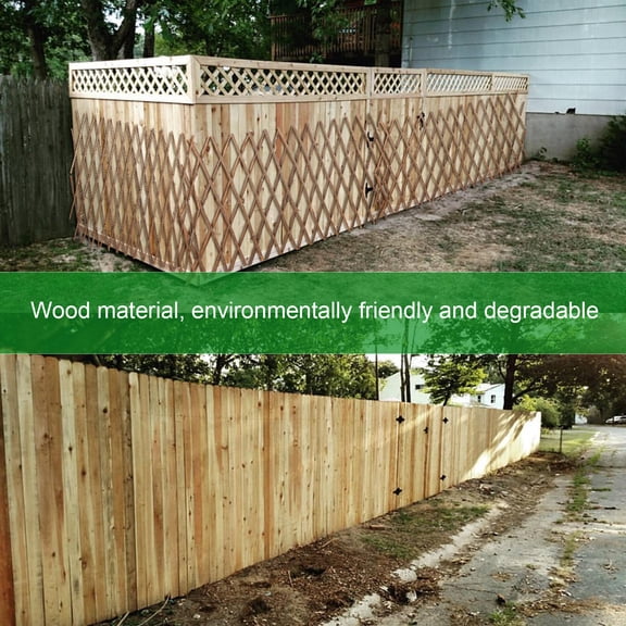 OUNONA DIY Garden Fence Simulated Fence Brown Synthetic Material 40Set Rustic Style