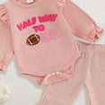 thumbnail image 4 of 6-12 Months Toddler Kids Girls Clothes Ruffled Tops and Pants with Pockets Clothing Sets 2 Piece Outfits Set Children's Gift Set Girls Red Tracksuit, 4 of 4