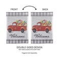 thumbnail image 4 of Evergreen Welcome Red Truck Floral with Buffalo Plaid Garden Burlap Flag, 4 of 9
