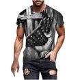 thumbnail image 1 of Camisetas Casuales Impresas de Manga Corta en el Patrón de Rayas, Camisetas Ligeras de Algodón a Rayas para Hombres, 1 of 5