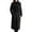 Black, variant on Hontri 2024 Womens Wool Coat on Sales, Women's Long Sleeve V Neck Faux Wool Blends Thin Jacket Coat Slim Fit Warm Solid Long Overcoat with Pockets Blue,Black