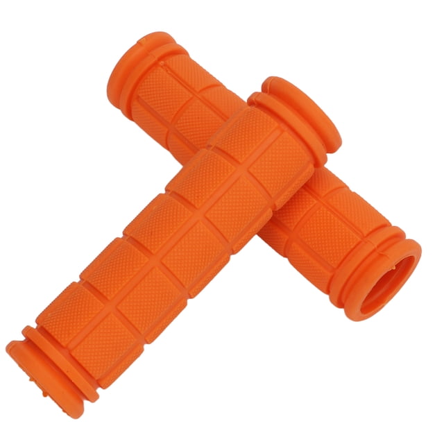 par de puños de goma antideslizantes para manillar de bicicleta de montaña, carretera y urbana, color naranja.