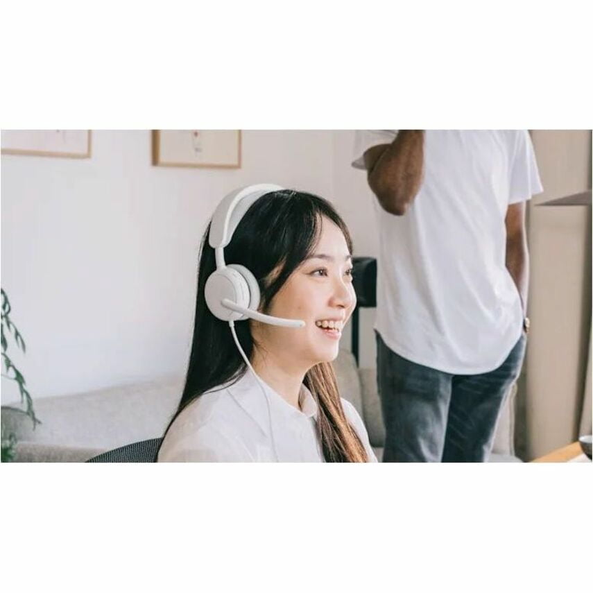 Logitech Zone Wired 2, Noise-Canceling Headset with Adaptive Hybrid ANC, USB-C with USB-A adapter, Offwhite