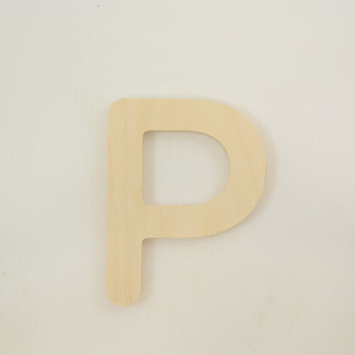 Package of 1, 6 Inch X 1" Baltic Birch "P" Wood Letters In The Gotham Rounded Font | Thick | Upper Case For Art & Craft Project, Made in USA