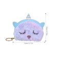 thumbnail image 2 of Phenofice Cute Unicorn Coin Purse for Women Plush Multi Color Great for Travel Small Cosmetics or Coins 1PC, 2 of 8