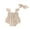 Khaki, variant on Newborn Baby Girl Summer Clothes Fly Sleeve Plaid Print Ruffle Jumpsuit with Headband 2Pcs Cute Outfit Set
