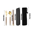 thumbnail image 3 of Tumotour Chopsticks And Spoon Set For One Person One Chopstick Convenient Tableware Students Storage Box Fork Singles Wooden Chopsticks Five Piece Set, 3 of 6