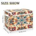 thumbnail image 3 of WOBOGO Bohemian Motifs Large Collapsible Storage Box Flip Lid Fabric Decorative Organizer Container Basket with Handles 16.5×12.6×11.8in, 3 of 7