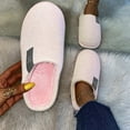 thumbnail image 3 of Women Slippers - Cozy Winter House Shoes With Plush Lining, Slip-On Warm Design For Indoor Comfort, Perfect Gift For Her & Relaxation,Pink Size7, 3 of 5