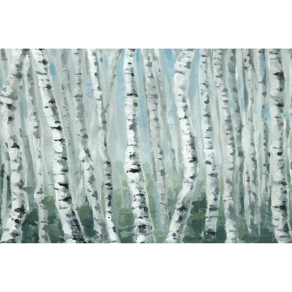 "Skinny Tree Trunks II" Painting Print on Wrapped Canvas