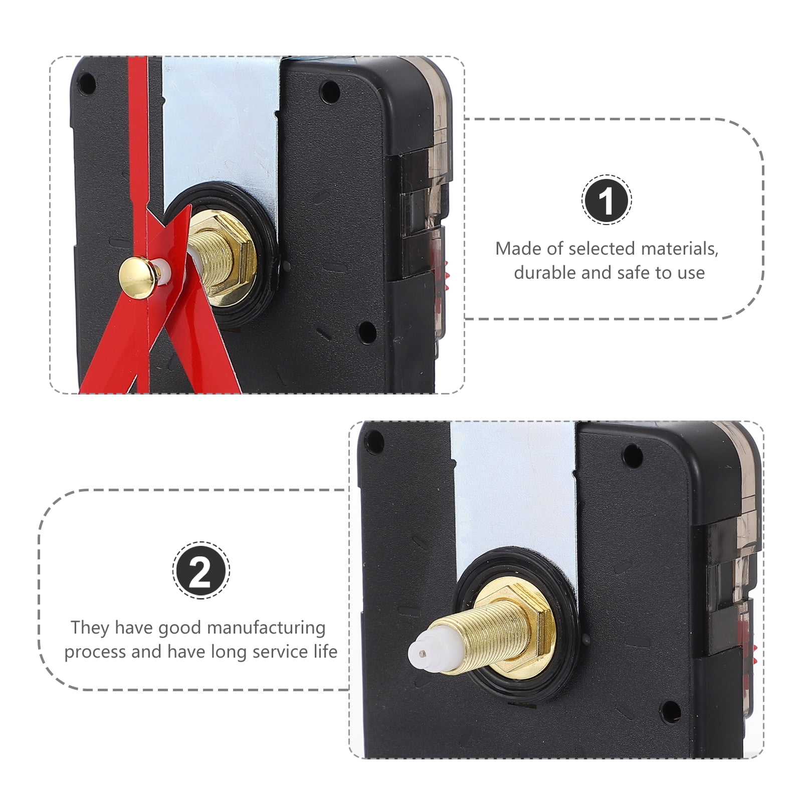 2 Count Rose Gold Clock Wall Movement Repair Hands