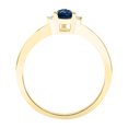 thumbnail image 2 of SZUL Women's Pear Shaped Sapphire and Diamond Classic Band in 10K Yellow Gold, 2 of 5