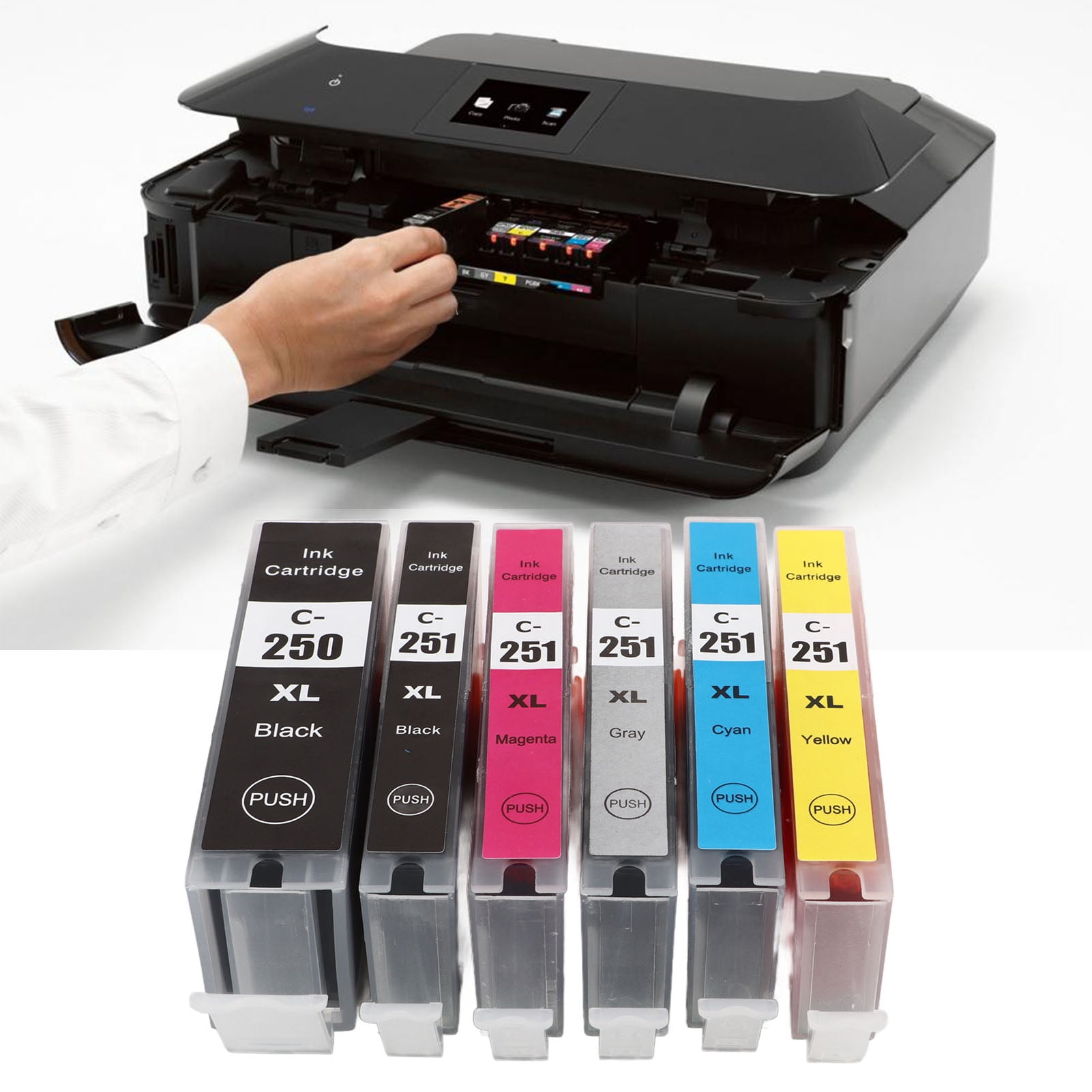 Ink , Multi Colors Ink Replacement Inkjet Cartridges Printer