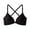 Black, variant on Women's Push Up Front Closure Bra Wireless Seamless Criss-Cross Back Smoothing Bra No Underwire Spaghetti Strap Sexy Lift Up Bra Beige M