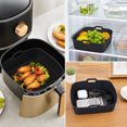 thumbnail image 4 of Reusable Silicone Air Fryer Liners Rectangle Non Stick Baking Basket Tray with Handles for Kitchen Oven Microwave and Meal Prep, 4 of 5