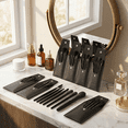 thumbnail image 4 of 12 Sets Makeup Brush Set,Black Portable Nylon Bristles Cosmetic Brush Kit with Storage Bag,Suitable for Beginners Artists Wedding Party Travel Daily Use Valentine's Day Mother's Day Gifts, 4 of 5