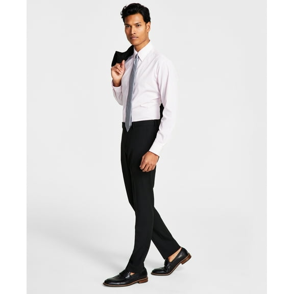 Ben Sherman Mens Skinny Fit Stretch Casual Trouser Pants, Black, 30W x 32L