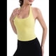 thumbnail image 2 of Top Corto con Cuello Halter para Mujer, Cuello en V, para Hacer Ejercicio, Salir, Sin Mangas, Espalda Descubierta, Camisola de Verano . Amarillo Brillante XL, 2 of 10