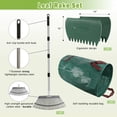 thumbnail image 6 of West Bay 56" Rake for Leaves, 25 Tines Heavy Duty Adjustable Metal Garden Rake Set with Leaf Scoops & Collector Bag, 3-in-1 Leaf Collection Tool for Yard Lawns, 6 of 8
