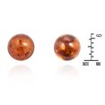 thumbnail image 3 of AeraVida Glowing Round Simulated Amber .925 Sterling Silver Stud Cosmic Earrings Anniversary Jewelry Gift for Women Accessories, 3 of 5