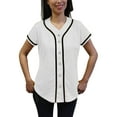 thumbnail image 1 of Lappel Women's Baseball Button Down Jersey College Sports Team Uniforms Size XS to 2XL Short Sleeve Athletic Sports Tee Shirts Made in USA, 1 of 4